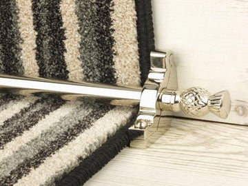 Premium brass stair rods by Arra Flooring
