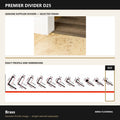 Premier Divider D25 in Brass — genuine Divider image and dimensioned profile