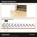 Premier Divider D4.5 in Antique Brass — genuine Divider image and dimensioned profile