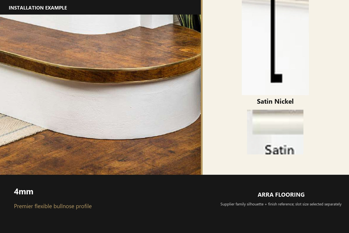 Premier 4mm — Satin Nickel — profile and finish reference