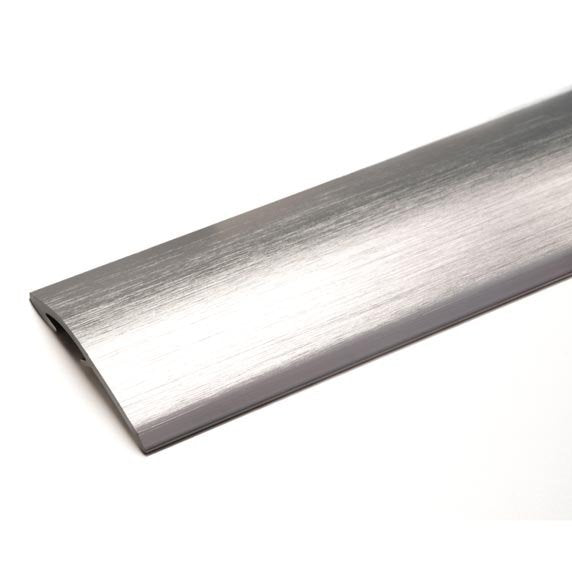 Max Reflections Stick Down Ramp 6mm in brushed chrome finish, premium flooring accessory for modern transitions between 6mm surfaces.
