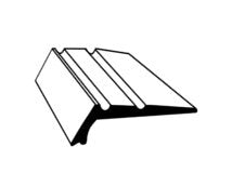 Black and white illustration of a durable lino floor edge transition profile from the Classic Range, designed for smooth flooring transitions.