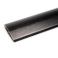 Max Reflections Stick Down Ramp 6mm in brushed black finish, ideal for seamless laminate or LVT transitions with no-screw installation.