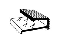 Classic Specialty Edge Profile 240 in simbrass finish, ideal for matwell and carpet tile edge protection in commercial flooring.