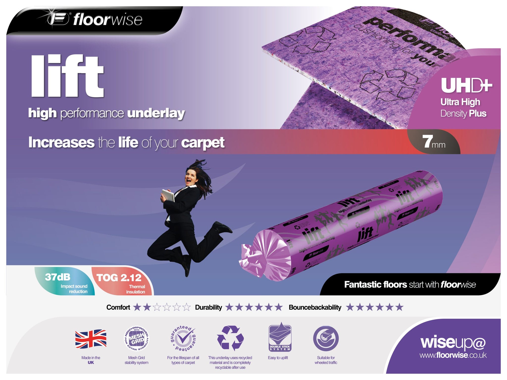 Professional Carpet Underlay - PU, Crumb Rubber, Hairfelt & Combination