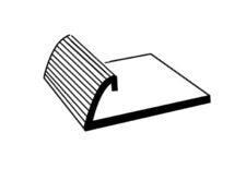 Classic Specialty Edge Profile 243 with curved matwell edge for smooth transition between floor surfaces. Ideal for entrance areas.