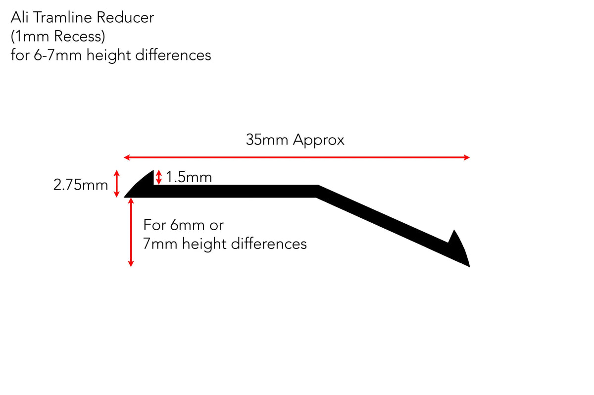 AF verified | Ali Tramline Reducer 1mm recess 6-7mm height silhouette