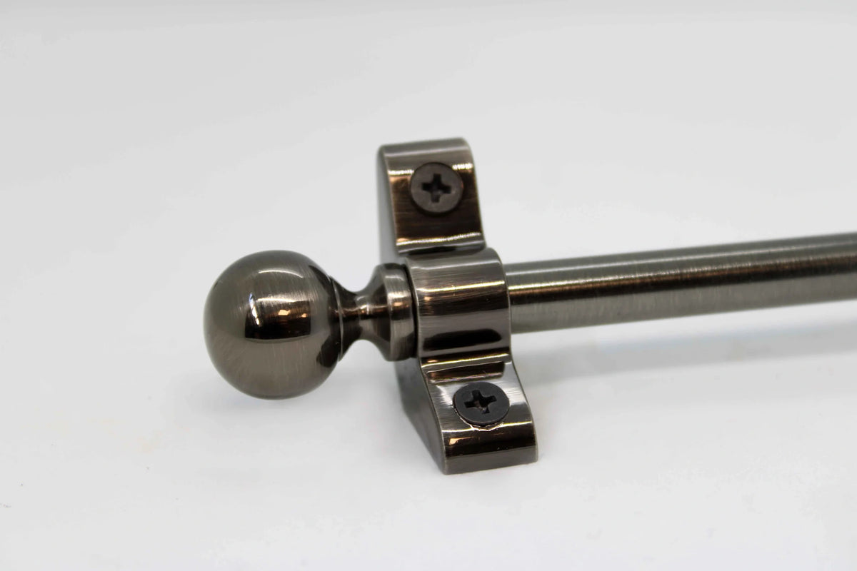 Princes Metal Ashford stair rod — Antique Pewter finish with Ball finial