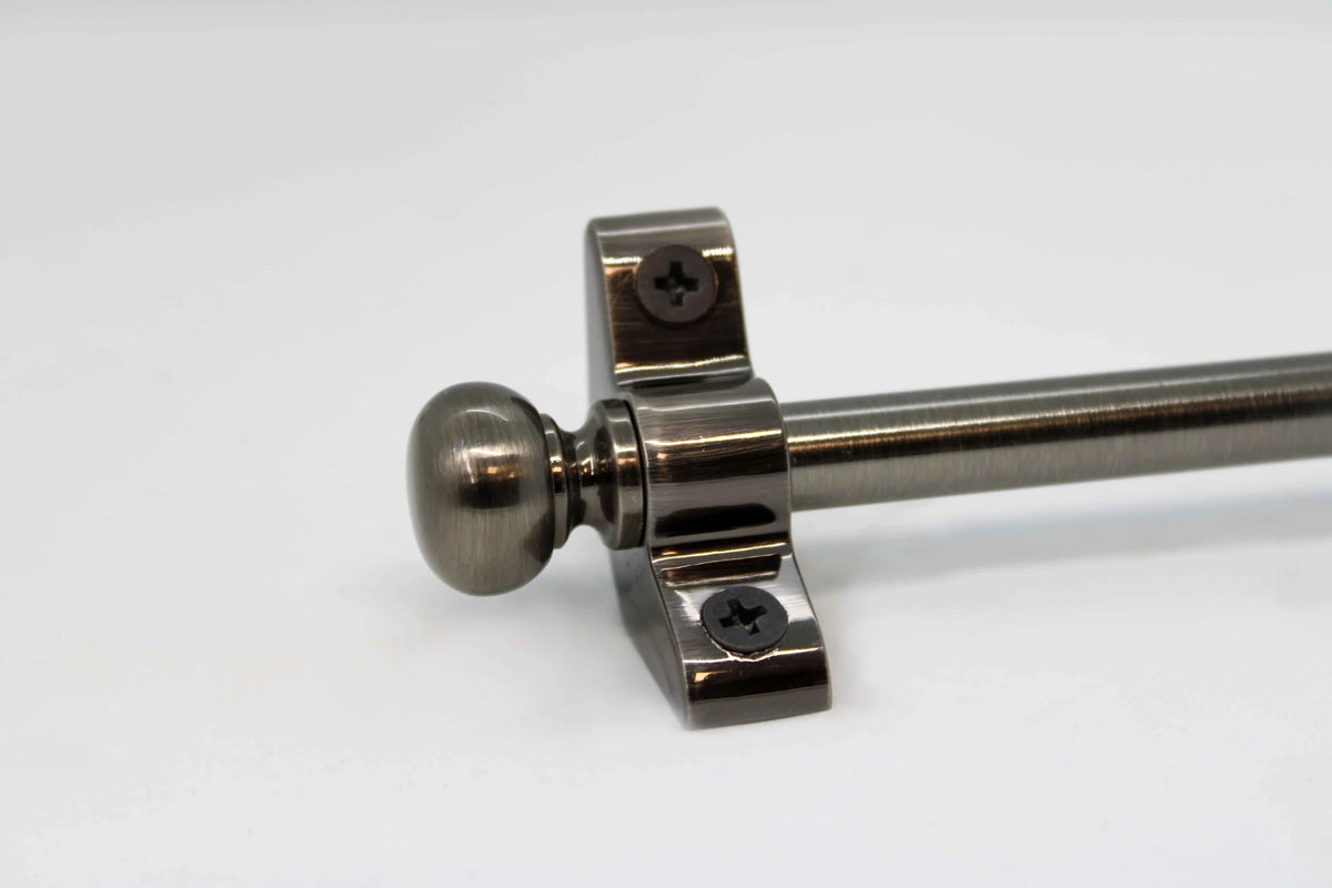 Princes Metal Ashford stair rod — Antique Pewter finish with Round finial