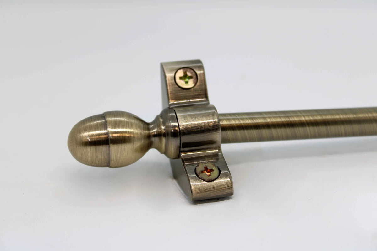 Princes Metal Ashford stair rod — Antique Brass finish with Acorn finial