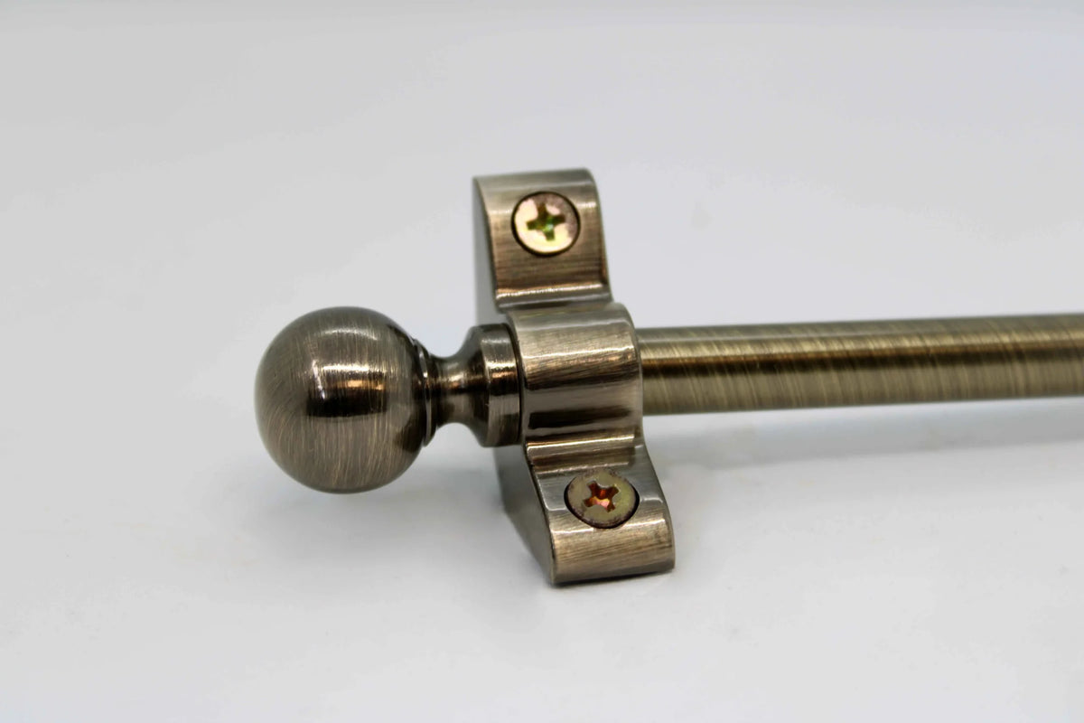 Princes Metal Ashford stair rod — Antique Brass finish with Ball finial