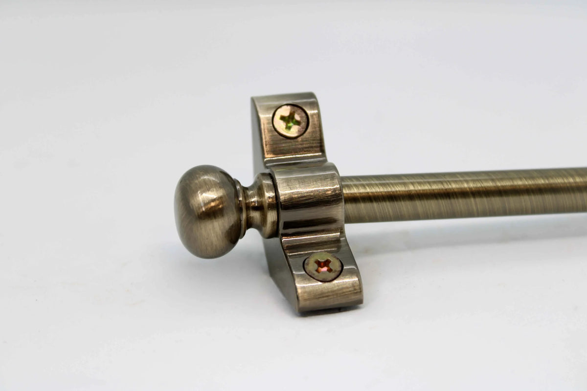 Princes Metal Ashford stair rod — Antique Brass finish with Round finial