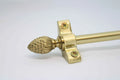 Princes Metal Ashford stair rod — Brushed Brass finish with Pine finial