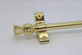 Princes Metal Ashford stair rod — Polished Brass finish with Thistle finial