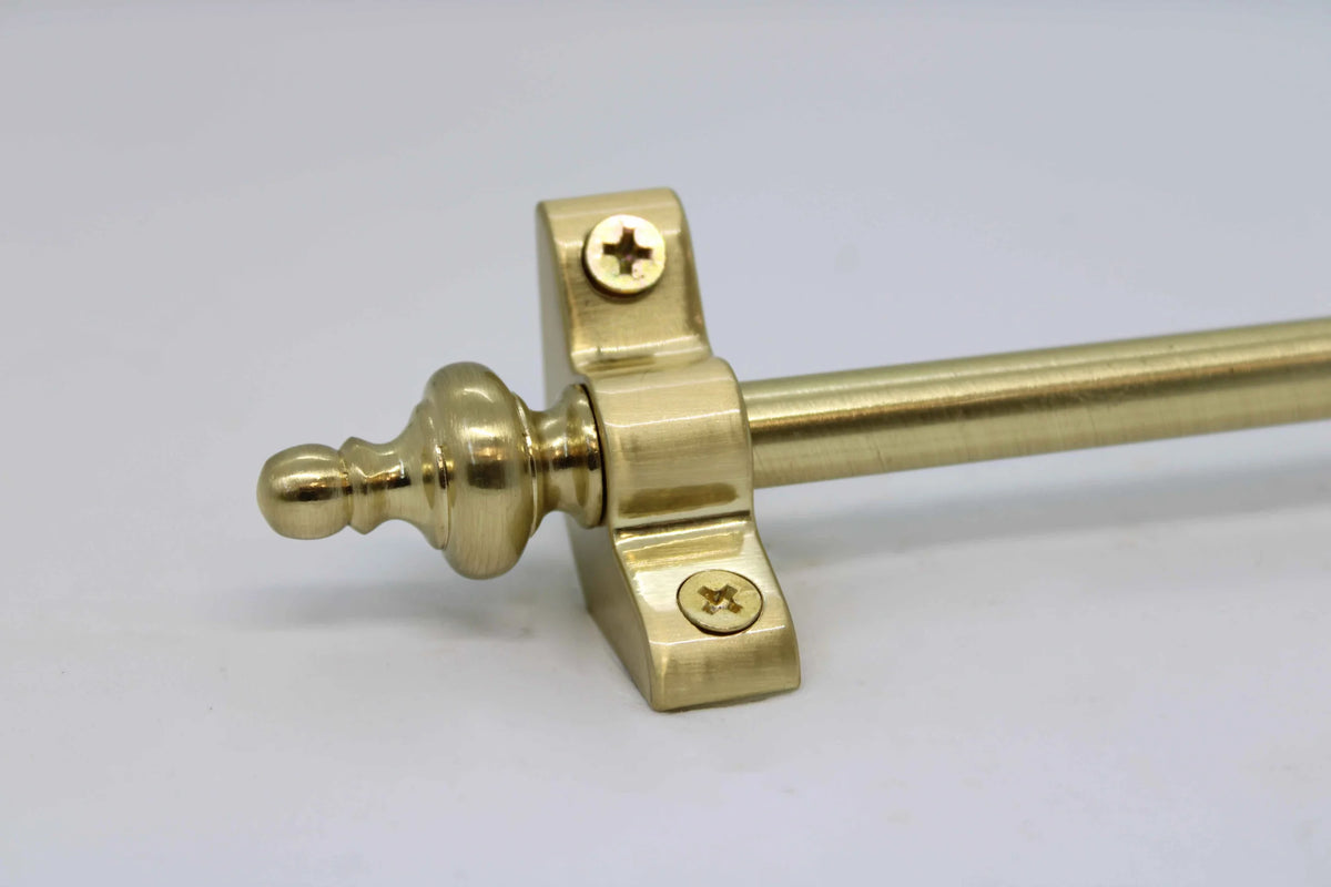 Princes Metal Ashford stair rod — Brushed Brass finish with Urn finial