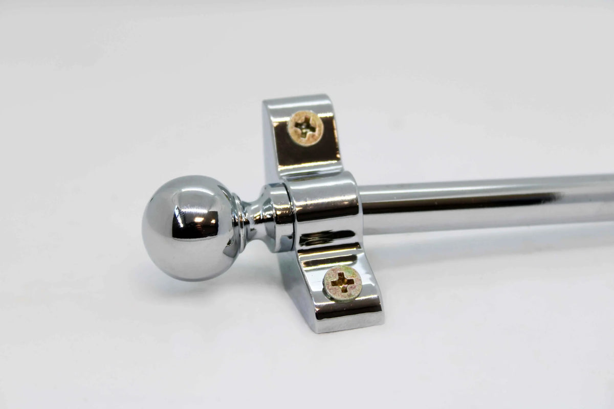 Princes Metal Ashford stair rod — Chrome finish with Ball finial