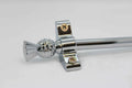 Princes Metal Ashford stair rod — Chrome finish with Thistle finial