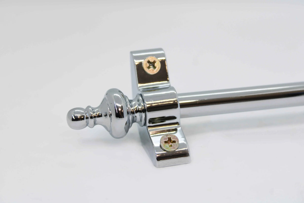 Princes Metal Ashford stair rod — Chrome finish with Urn finial