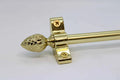 Princes Metal Ashford stair rod — Polished Brass finish with Pine finial