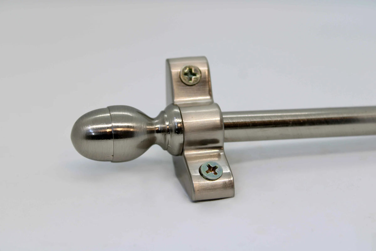 Princes Metal Ashford stair rod — Satin Nickel finish with Acorn finial