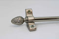 Princes Metal Ashford stair rod — Satin Nickel finish with Pine finial