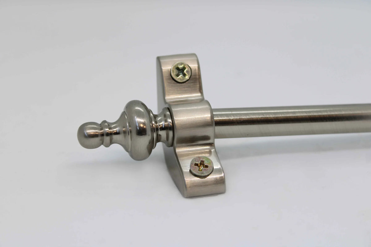 Princes Metal Ashford stair rod — Satin Nickel finish with Urn finial