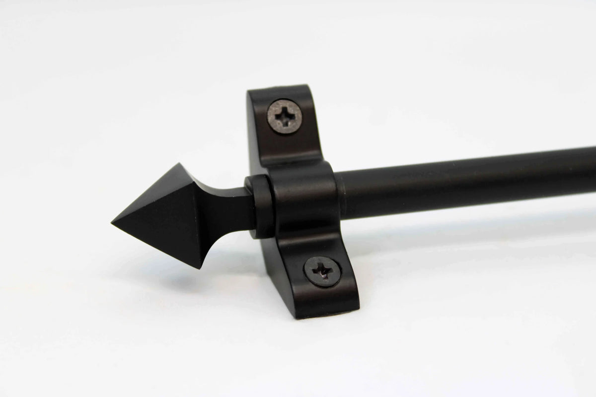 Princes Metal Ashford stair rod — Wrought Iron finish with Pyramid finial