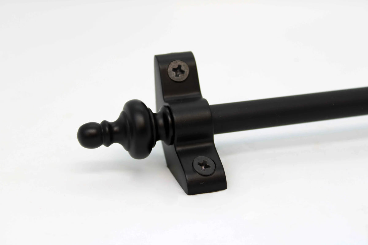 Princes Metal Ashford stair rod — Wrought Iron finish with Urn finial