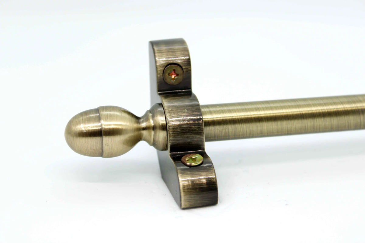 Princes Metal Bavaria stair rod — Antique Brass finish with Acorn finial