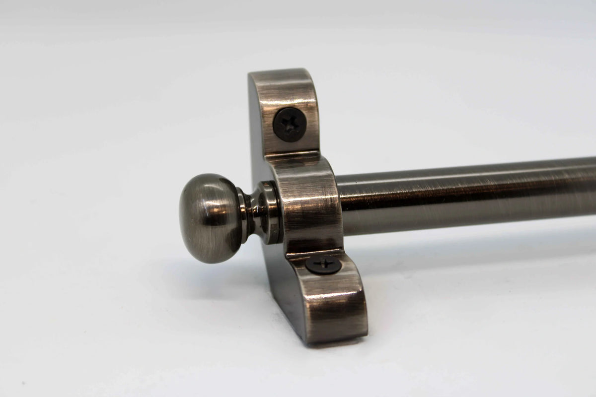 Princes Metal Bavaria stair rod — Antique Pewter finish with Round finial