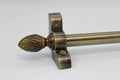 Princes Metal Bavaria stair rod — Antique Brass finish with Pine finial