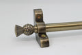 Princes Metal Bavaria stair rod — Antique Brass finish with Thistle finial