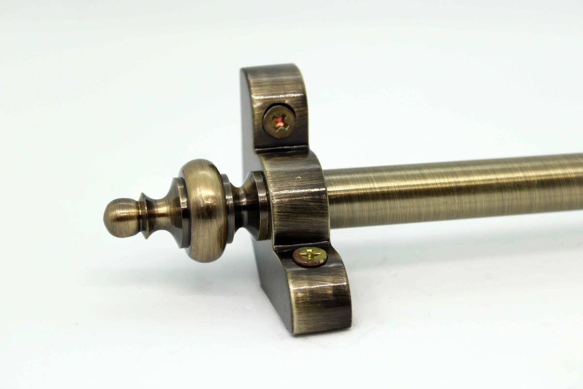 Princes Metal Bavaria stair rod — Antique Brass finish with Urn finial