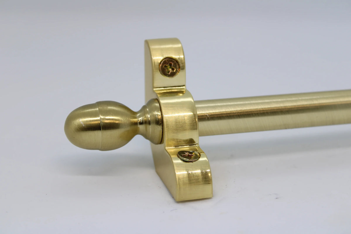 Princes Metal Bavaria stair rod — Brushed Brass finish with Acorn finial