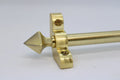 Princes Metal Bavaria stair rod — Brushed Brass finish with Pyramid finial