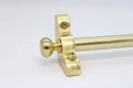 Princes Metal Bavaria stair rod — Brushed Brass finish with Round finial