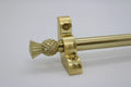 Princes Metal Bavaria stair rod — Brushed Brass finish with Thistle finial