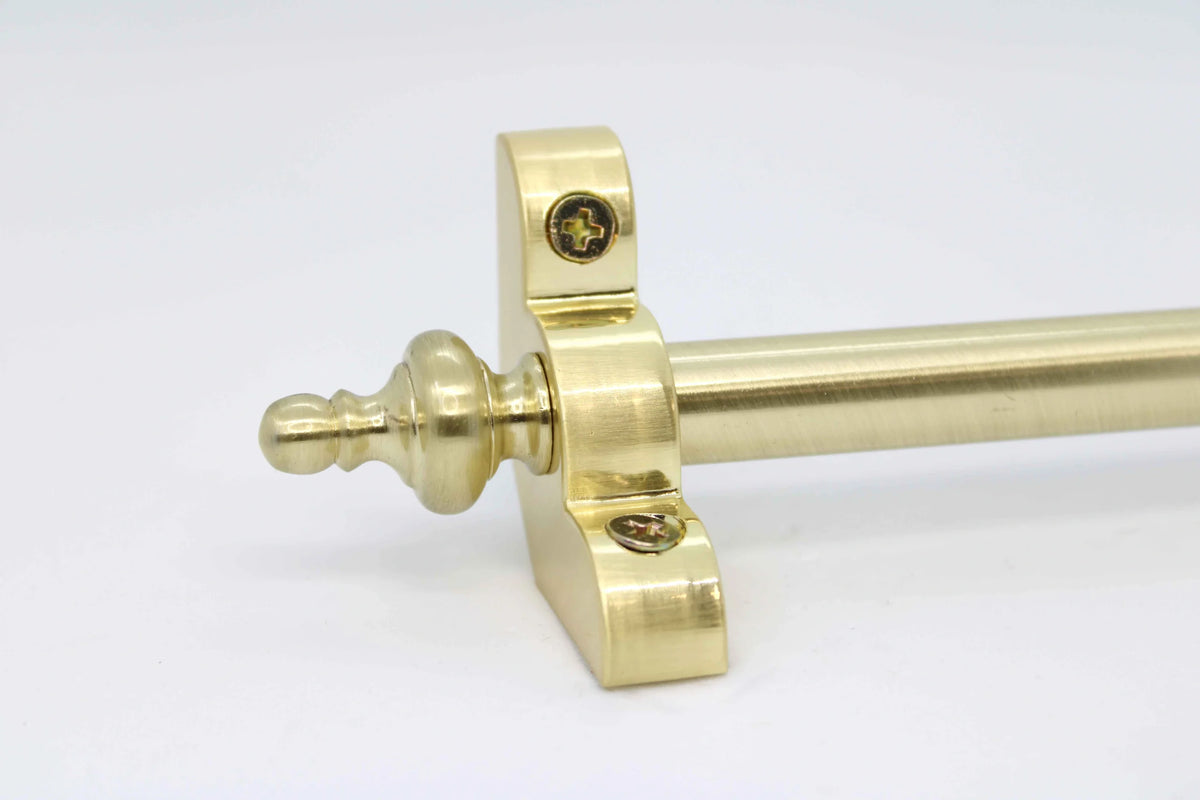 Princes Metal Bavaria stair rod — Brushed Brass finish with Urn finial