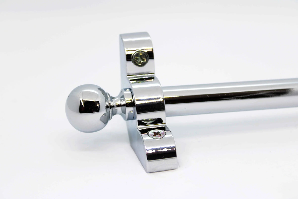 Princes Metal Bavaria stair rod — Chrome finish with Ball finial