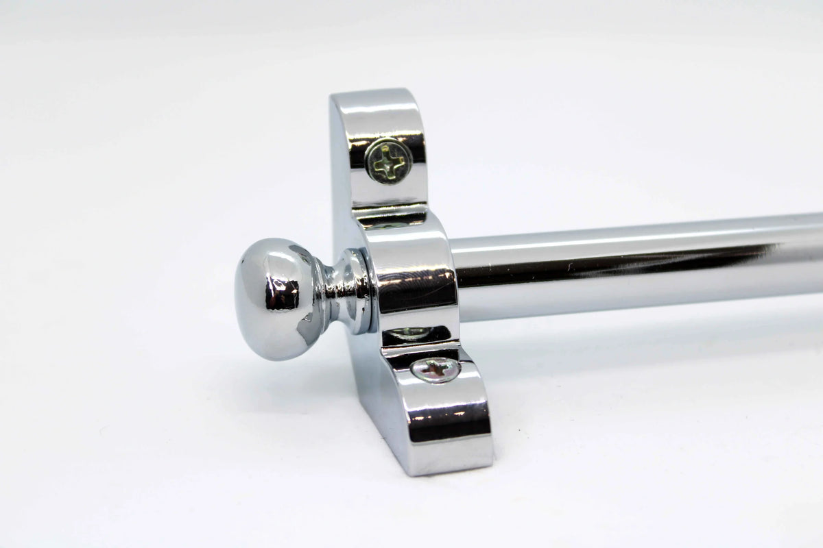 Princes Metal Bavaria stair rod — Chrome finish with Round finial