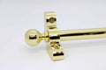 Princes Metal Bavaria stair rod — Polished Brass finish with Ball finial