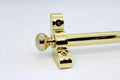Princes Metal Bavaria stair rod — Polished Brass finish with Round finial