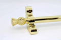 Princes Metal Bavaria stair rod — Polished Brass finish with Thistle finial