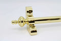 Princes Metal Bavaria stair rod — Polished Brass finish with Urn finial