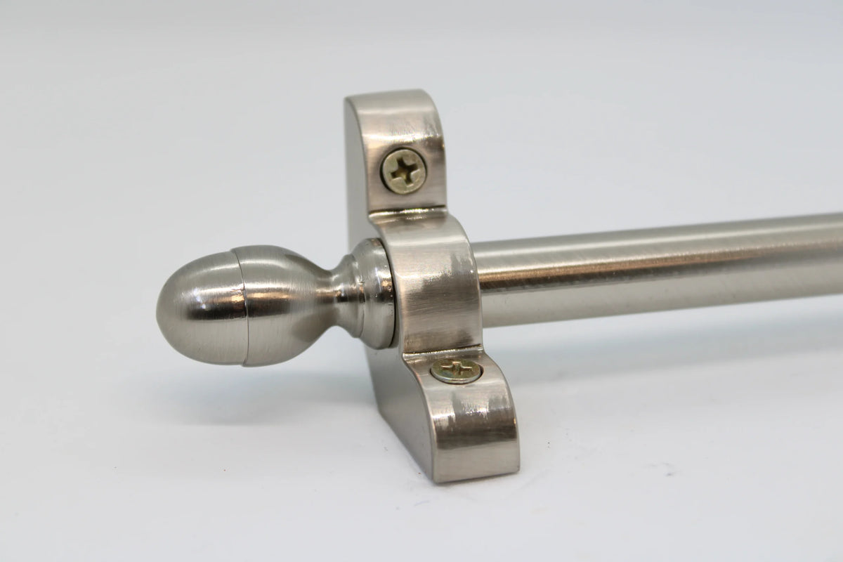 Princes Metal Bavaria stair rod — Satin Nickel finish with Acorn finial