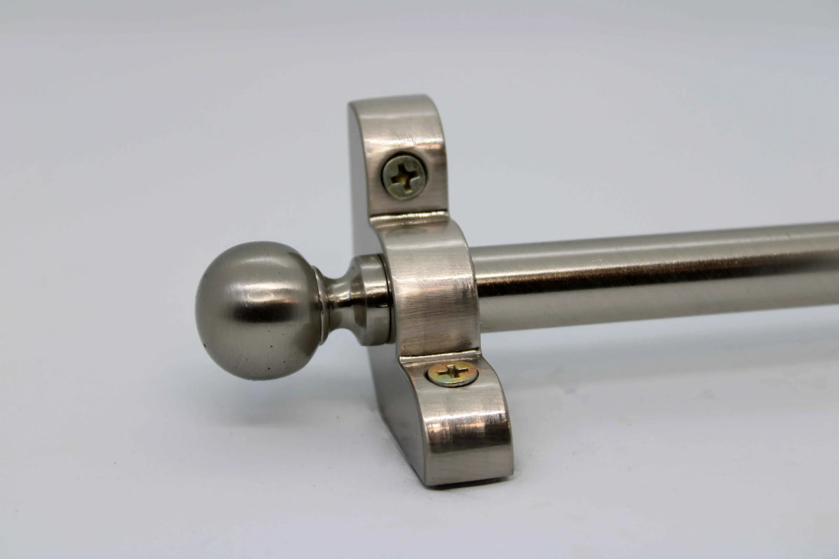 Princes Metal Bavaria stair rod — Satin Nickel finish with Ball finial