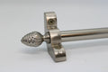 Princes Metal Bavaria stair rod — Satin Nickel finish with Pine finial