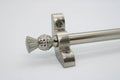 Princes Metal Bavaria stair rod — Satin Nickel finish with Thistle finial
