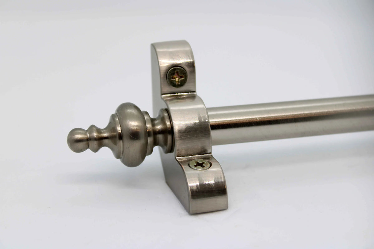 Princes Metal Bavaria stair rod — Satin Nickel finish with Urn finial