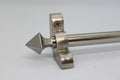 Princes Metal Bavaria stair rod — Satin Nickel finish with Pyramid finial